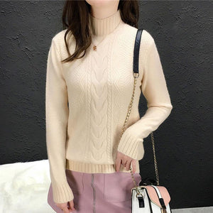 Autumn Winter V neck Pullovers Sweaters Primer shirt long sleeve Short Korean Slim-fit tight sweater
