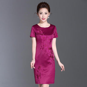 Bonjean Women Casual Polka Long Party Dresses Sexy O Neck Dress