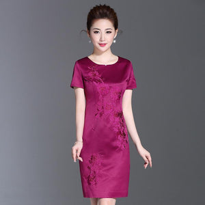 Bonjean Women Casual Polka Long Party Dresses Sexy O Neck Dress