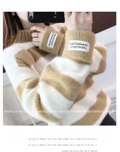 New-coming Autumn Winter O neck Pullovers Sweaters Primer shirt long sleeve Short Korean Slim-fit tight sweater