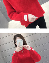 Load image into Gallery viewer, New-coming Autumn Winter V neck Pullovers Sweaters Primer shirt long sleeve Short Korean Slim-fit tight sweater