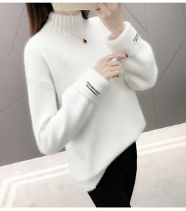 New-coming Autumn Winter O neck Pullovers Sweaters Primer shirt long sleeve Short Korean Slim-fit tight sweater