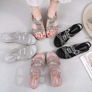 Summer Super Simple Comfortable Sandals Heightened Wedges Sandalias