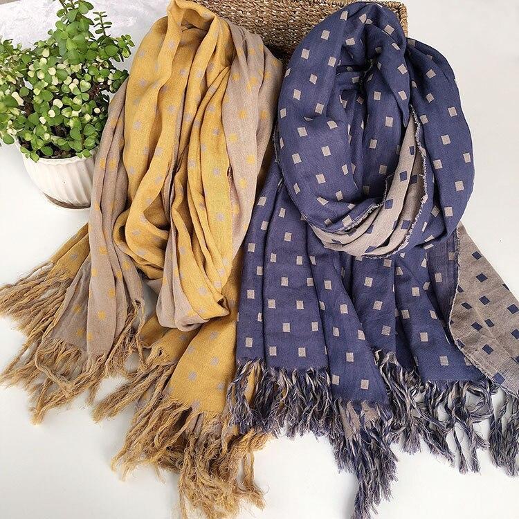 Women Peach wool Scarf Summer Thin Long Soft Wrap Ladies Elegant Floral Shawl Breathable Chiffon Scarves
