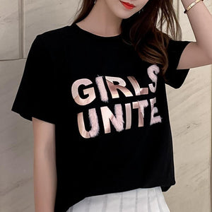 Fashion New Women T Shirt Cotton Tshirts for Women Clothing