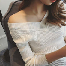 Load image into Gallery viewer, Bonjean New-coming Autumn Winter V neck Pullovers Sweaters Primer shirt long sleeve Short Korean Slim-fit tight sweater