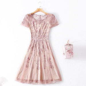 Bonjean Summer Women Lace Long Vintage Party Dresses Sexy Women Dress