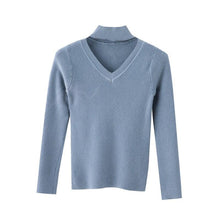 Load image into Gallery viewer, Bonjean New-coming Autumn Winter V neck Pullovers Sweaters Primer shirt long sleeve Short Korean Slim-fit tight sweater