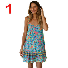Load image into Gallery viewer, Women Summer Boho Strappy Long Maxi Dress Sexy Backless Party Red Dress