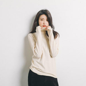 Bonjean New-coming Autumn Winter V neck Pullovers Sweaters Primer shirt long sleeve Short Korean Slim-fit tight sweater