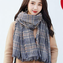 Load image into Gallery viewer, Women Peach wool Scarf Summer Thin Long Soft Wrap Ladies Elegant Floral Shawl Breathable Chiffon Scarves