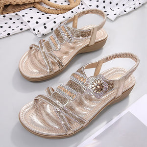 Summer Super Simple Comfortable Sandals Heightened Wedges Sandalias