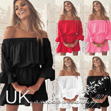 Load image into Gallery viewer, Bonjean Women Casual Polka Long Party Dresses Sexy Short Sleeve O Neck Maxi Split Dress