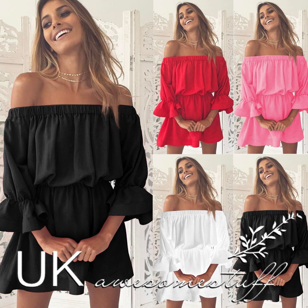 Bonjean Women Casual Polka Long Party Dresses Sexy Short Sleeve O Neck Maxi Split Dress
