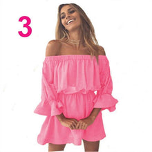 Load image into Gallery viewer, Bonjean Women Casual Polka Long Party Dresses Sexy Short Sleeve O Neck Maxi Split Dress