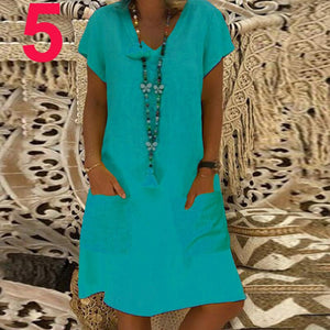 Bonjean Women Casual Polka Long Party Dresses Sexy Short Sleeve O Neck Maxi Split Dress