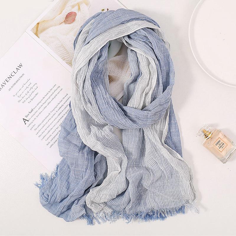 Women Peach wool Scarf Summer Thin Long Soft Wrap Ladies Elegant Floral Shawl Breathable Chiffon Scarves