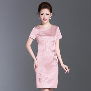 Bonjean Women Casual Polka Long Party Dresses Sexy O Neck Dress