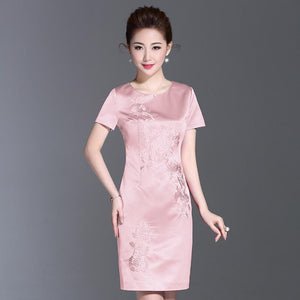 Bonjean Women Casual Polka Long Party Dresses Sexy O Neck Dress