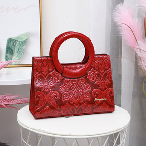 Fashion New Genuine leather bag Simple  Fashion handbag