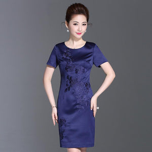 Bonjean Women Casual Polka Long Party Dresses Sexy O Neck Dress