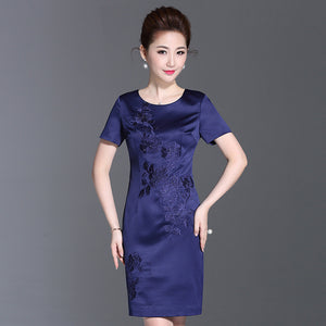 Bonjean Women Casual Polka Long Party Dresses Sexy O Neck Dress
