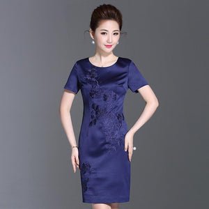 Bonjean Women Casual Polka Long Party Dresses Sexy O Neck Dress