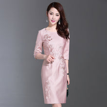 Load image into Gallery viewer, Bonjean Women Casual Polka Long Party Dresses Sexy O Neck Dress