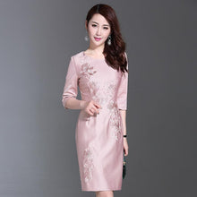 Load image into Gallery viewer, Bonjean Women Casual Polka Long Party Dresses Sexy O Neck Dress