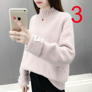 New-coming Autumn Winter O neck Pullovers Sweaters Primer shirt long sleeve Short Korean Slim-fit tight sweater