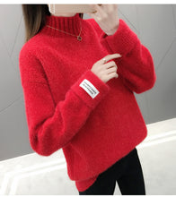 Load image into Gallery viewer, New-coming Autumn Winter O neck Pullovers Sweaters Primer shirt long sleeve Short Korean Slim-fit tight sweater